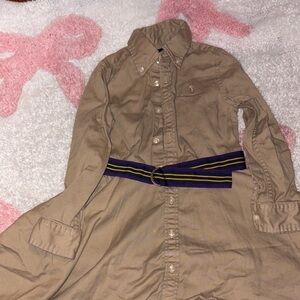 Polo by Ralph Lauren Tan Kids Dress with Belt